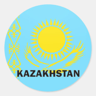 Kazakhstan Roundel quality Flag Classic Round Sticker
