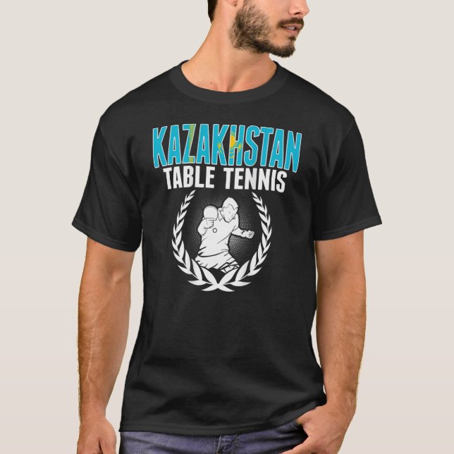 Kazakhstan Table Tennis  Support Kazakhstani Ping  T-Shirt (Front)