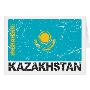 Kazakhstan Vintage Flag