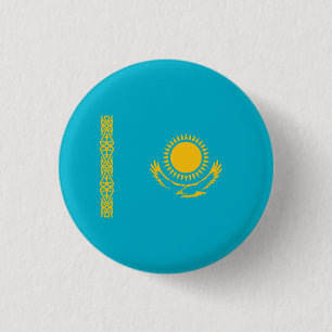 Kazakhstani Flag, Flag of Kazakhstan 3 Cm Round Badge