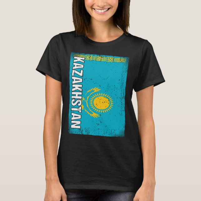 Kazakhstani Flag Kazakhstan  1 T-Shirt (Front)