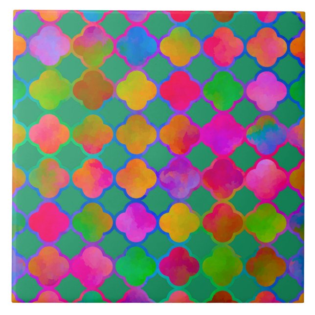Kazbar Color Sea Green Ceramic Tile (Front)