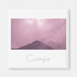 Kazbegi Georgia Gergeti Church Mountain Landscape Magnet
