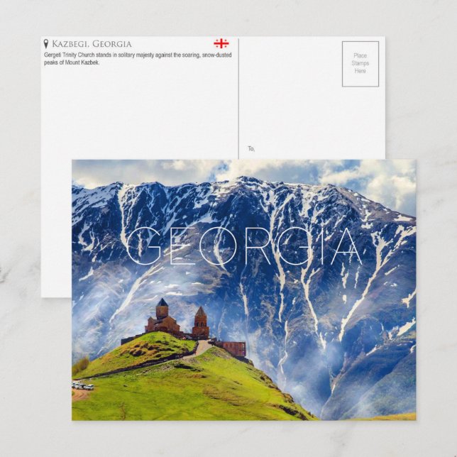Kazbegi, Georgia Travel Postcard (Front/Back)