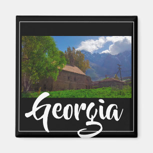 Kazbegi Stepantsminda Georgia Caucuses Mountains Magnet