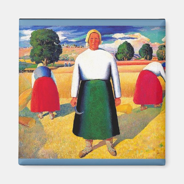 Kazimir Malevich artwork, Reapers Magnet (Front)