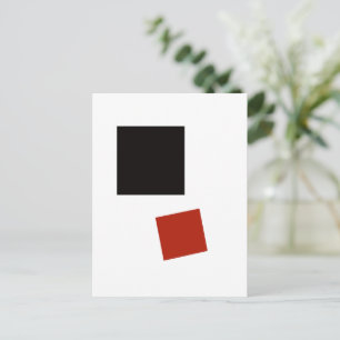 Kazimir Malevich Black Square Red Square (1915)  Postcard