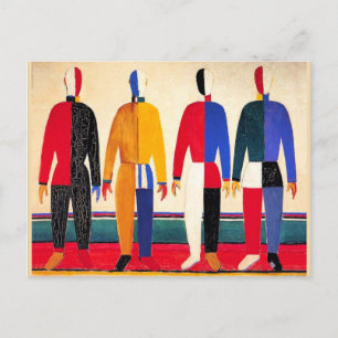 Kazimir Malevich famous painting, Sportsmen Postcard