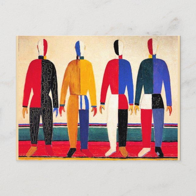 Kazimir Malevich famous painting, Sportsmen Postcard (Front)