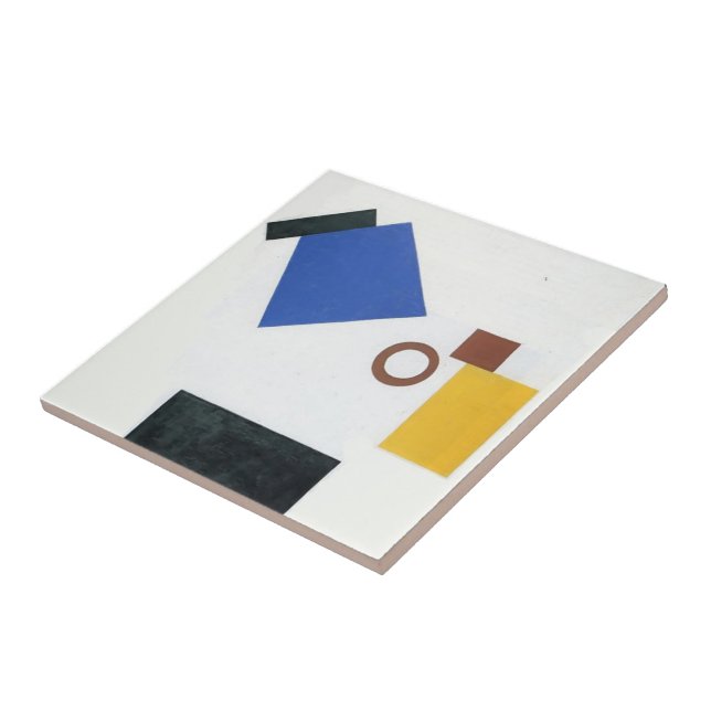 Kazimir Malevich- Two Dimensional Self Portrait Tile (Side)