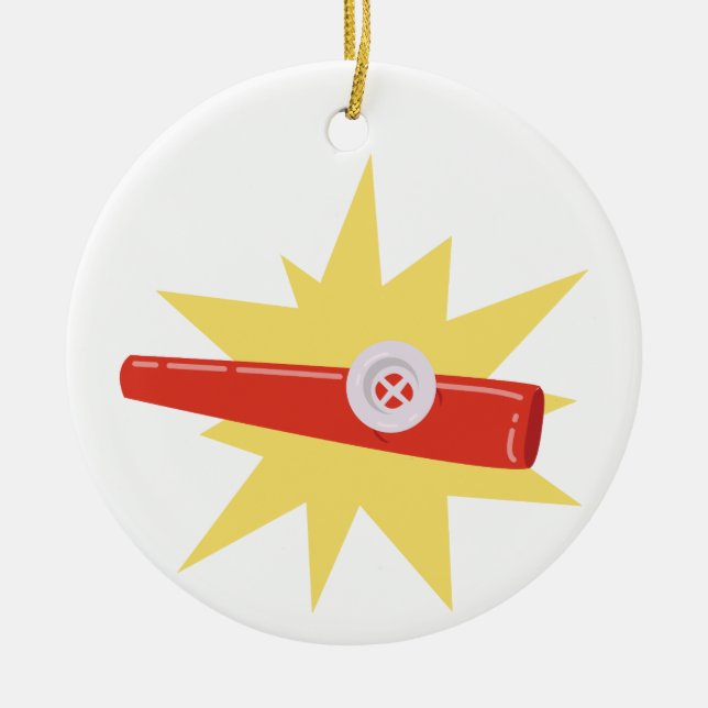 Kazoo Ceramic Ornament (Front)