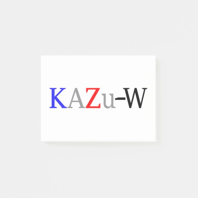 KAZu-W Post-it Notes (Front)