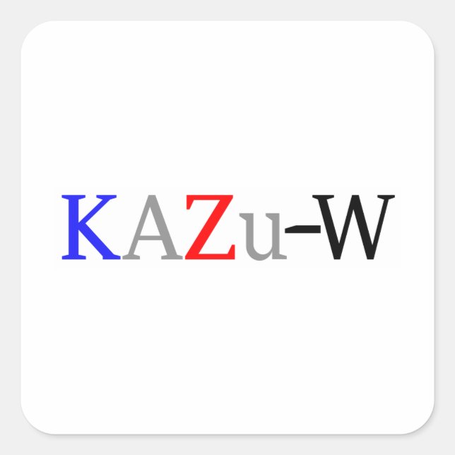 KAZu-W Square Sticker (Front)