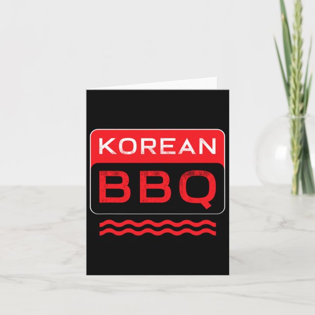 Kbbq Korean Bbq Lover Asian Chef Barbecue Foodie D Card (Front)