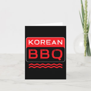 Kbbq Korean Bbq Lover Asian Chef Barbecue Foodie D Card