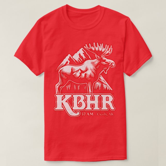 KBHR Northern Exposure Radio Station Cicely Alaska T-Shirt (Design Front)
