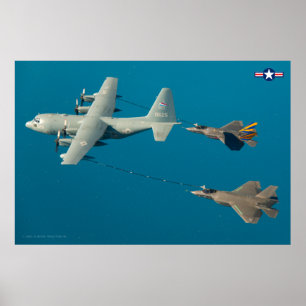 KC-130R HERCULES and F-35C LIGHTNING II Poster
