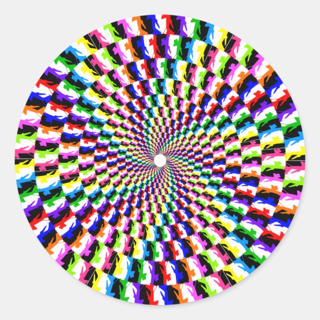 KC-135 Rainbow Spiral Sticker (Front)