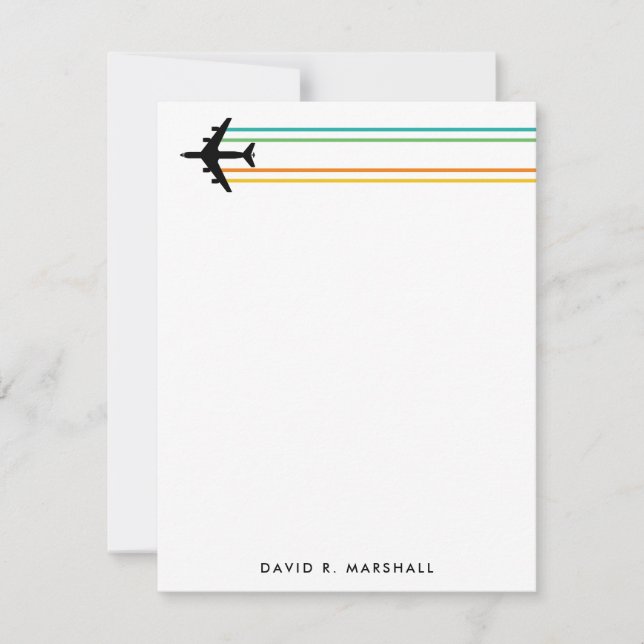 KC-135 Refueling Jet Colourful Contrail Custom Nam Card (Front)