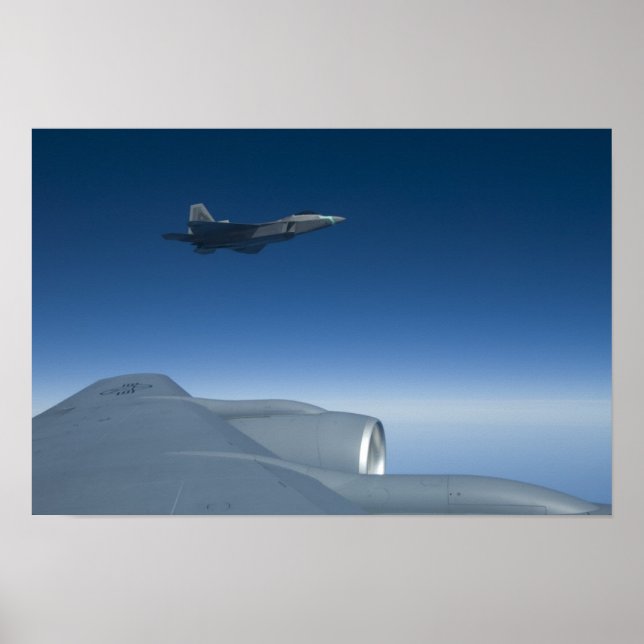 KC-135 Stratotanker F-22 Raptor Poster (Front)