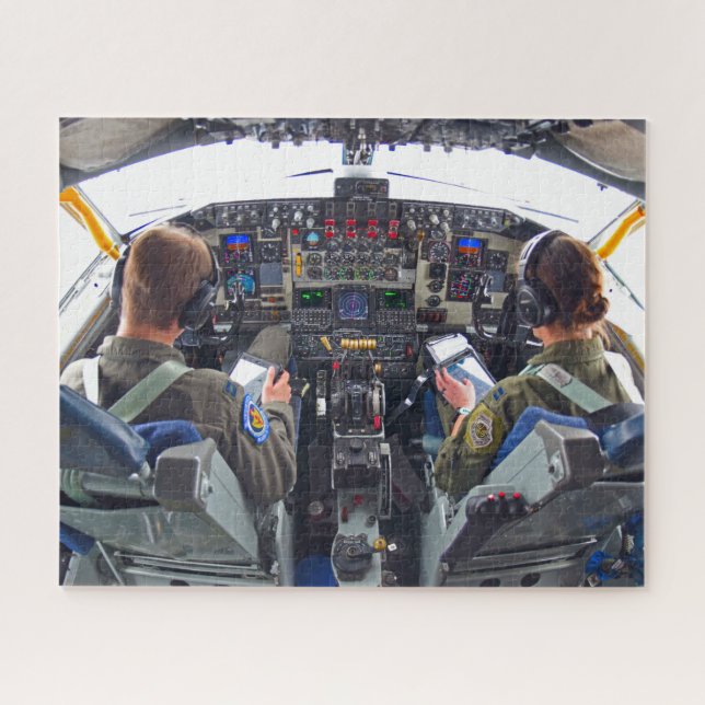 KC-135R STRATOTANKER COCKPIT (16x20 INCH) Jigsaw Puzzle (Horizontal)