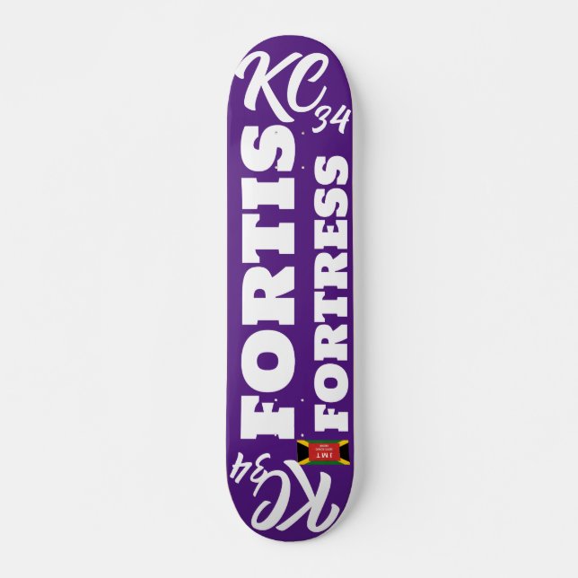 KC 34  OFFICIAL 7 3/4" Skateboard Deck (Front)