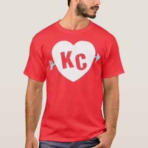KC Heart  Arrow KC (Kansas City) 2Letter KC Heart  T-Shirt