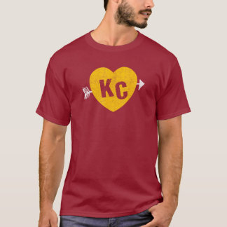 KC Red & Yellow Heart & Arrow KC  T-Shirt