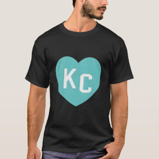Kc Teal Blue He Kansas City I Love He Kc Teal Blue T-Shirt