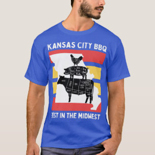 KCMO BBQ, Midwest Grilling, Cows, Cattle, Pigs Chi T-Shirt