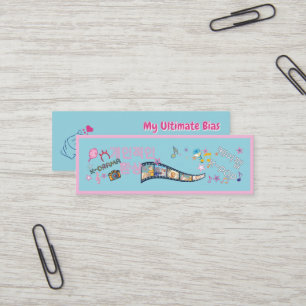 Kdrama Kpop bias idol korean typography custom Mini Business Card