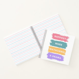 Kdrama Spiral Notebook Colorful Modern Typography