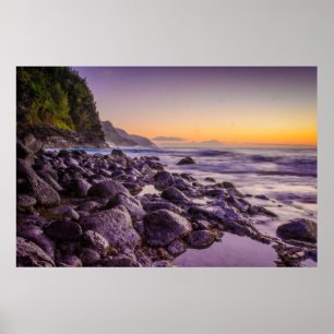 Ke’e Beach at Sunrise, Kauai, Hawaii Poster