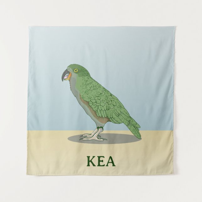 Kea New Zealand Bird Tapestry (Front)