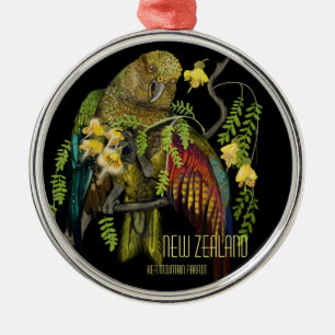 Kea New Zealand Mountain Parrot  Metal Ornament