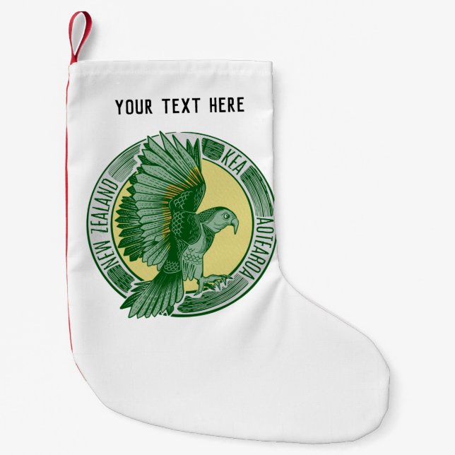 Kea NZ bird Small Christmas Stocking (Front)