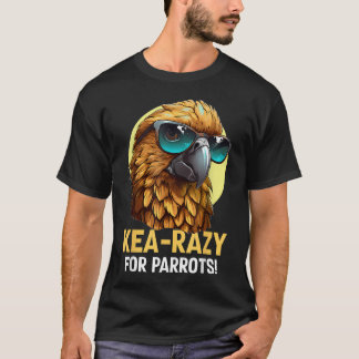 Kea Parrot With Sunglasses Funny Animal Bird T-Shirt
