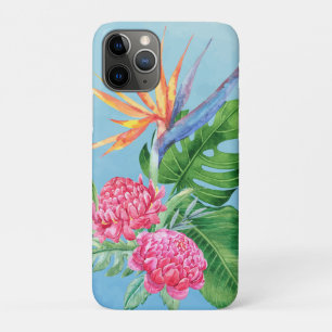 Kealoha (Sky Blue) Hawaiian Flower Arrangement  iPhone 11 Pro Case