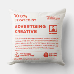 Kean MGC Advertising Care Label Cushion