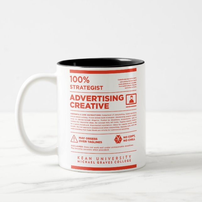 Kean MGC Care Label Advertising Mug (Left)