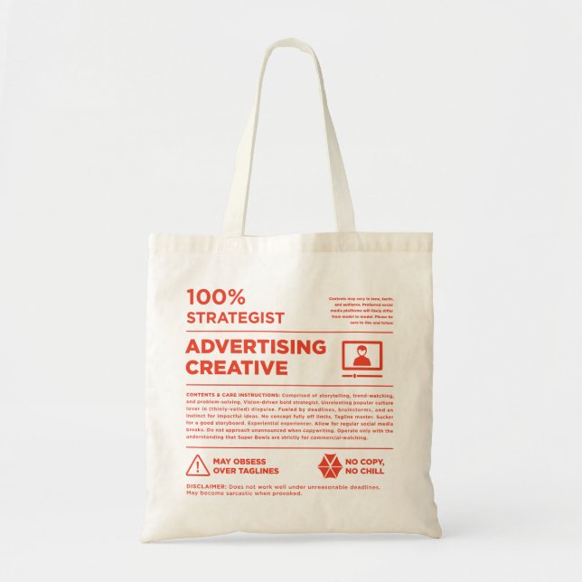 Kean MGC Graphic Design Care Label Tote Bag (Front)