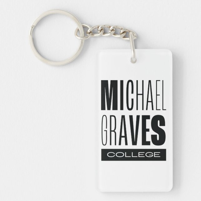 Kean MGC Michael Graves College Acrylic Keychain (Front)