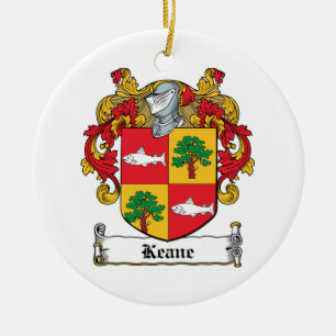 Keane Family Crest Ceramic Ornament