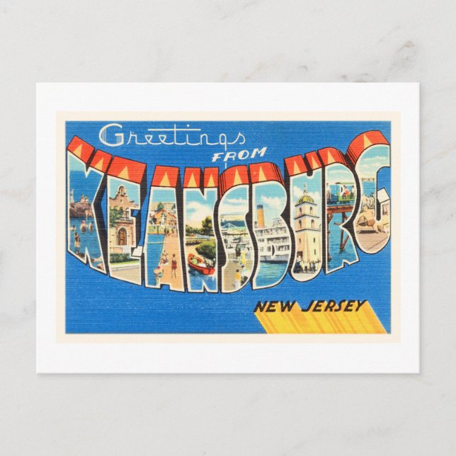 Keansburg New Jersey NJ Vintage Travel Postcard- Postcard (Front)