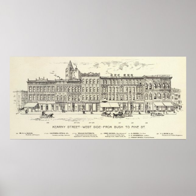 Kearny, Bush and Pine West Side Poster (Front)