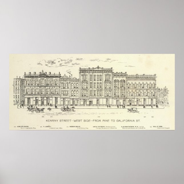 Kearny, Pine and California West Side Poster (Front)