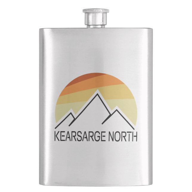 Kearsarge North New Hampshire Retro Hip Flask (Front)