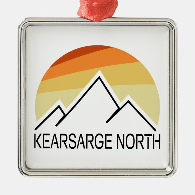 Kearsarge North New Hampshire Retro Metal Ornament (Front)