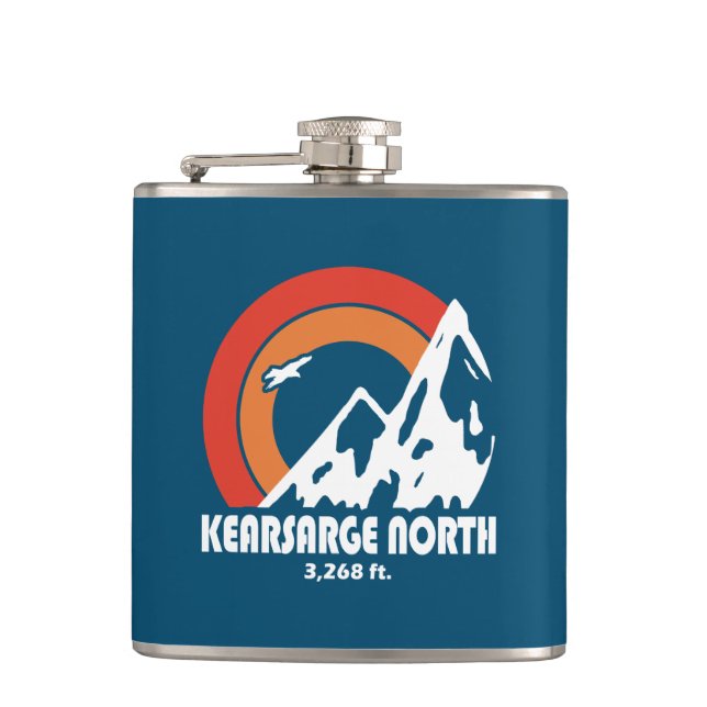 Kearsarge North New Hampshire Sun Eagle Hip Flask (Front)