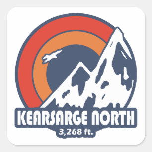 Kearsarge North New Hampshire Sun Eagle Square Sticker